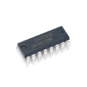 آی سی دیکودر/دی مالتی پلکسر 3 به 8 مدل 74HC138 پکیج DIP-16