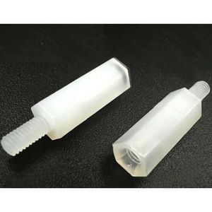 اسپیسر پلاستیکی با طول 10 میلیمتر یک سر مهره و یک سر پیچ شماره 3 با پارت نامبر HTS-315 - SPACER 15MM FM پلاستیکی