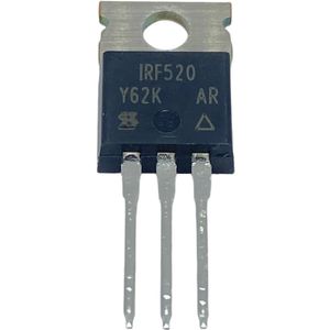 ترانزیستور ماسفت قدرت IRF520N اورجینال کانال N ولتاژ 100V جریان 9.5A پکیج TO-220