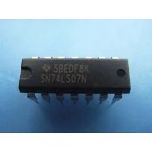 آی سی 6 عدد بافر غیر معکوس کننده کلکتور باز مدل 74LS07 پکیج DIP-14