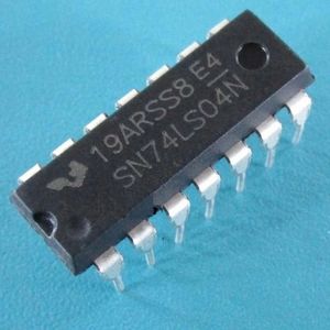 آی سی 6 عدد گیت NOT اینورتر مدل 74LS04 پکیج DIP-14