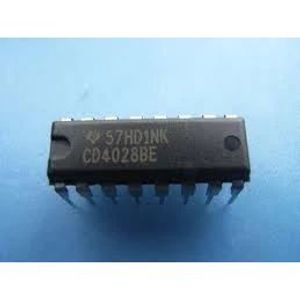 آی سی دیکودر 4 به 10 کد BCD به دسیمال CD4028BE پکیج DIP-16
