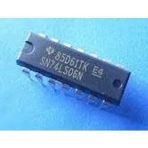 آی سی 6 عدد بافر معکوس کننده کلکتور باز مدل 74LS06 پکیج DIP-14