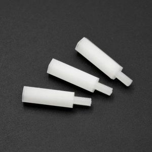 اسپیسر پلاستیکی با طول 20 میلیمتر یک سر مهره و یک سر پیچ شماره 3 با پارت نامبر HTS-320 - SPACER 20MM FM پلاستیکی