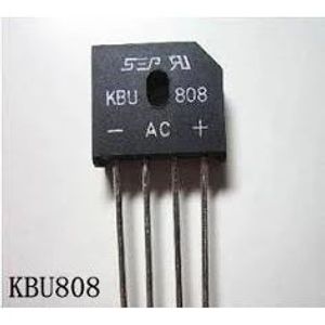 پل دیود شانه ای 8A-1000V - KBU810 تخت