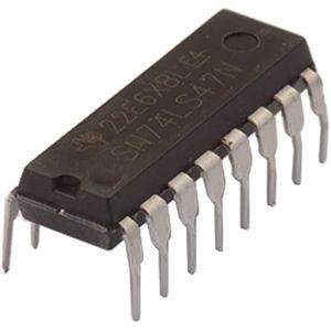 آی سی دیکودر/درایور BCD به سون سگمنت آند مشترک 74LS47 پکیج DIP-16 کپی