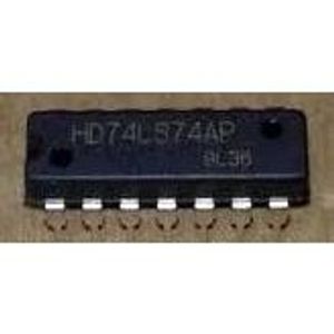 آی سی دو فلیپ فلاپ D لبه مثبت با پایه ریست و ست 74LS74 پکیج DIP-14