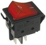 کلید راکر 2 حالته 27*22 – چراغ دار – چهار پایه