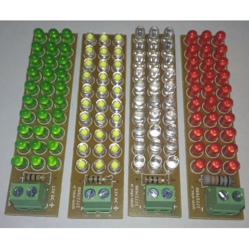 LED خطی 12 ولت 3 وات پرنور سبز و قرمز و آبی