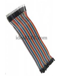 کابل فلت 40 رشته رنگی نری به مادگی | flat cable male to female(30cm)