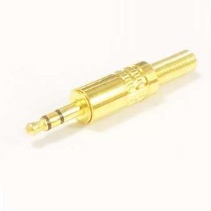 فیش استریو فلزی 3.5mm طلایی رنگ