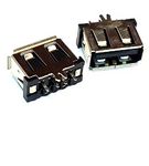 سوکت USB A مادگی ایستاده کوتاه مشکی