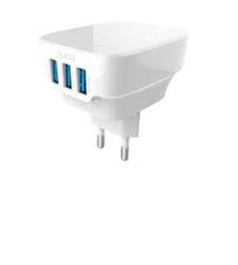 شارژر موبایل 3.4 آمپر سه پورت LDNIO AC65