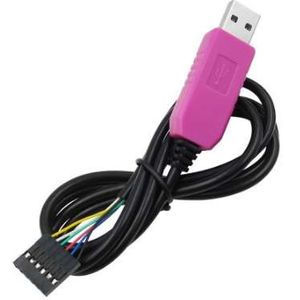ماژول مبدل USB به سریال PL2303HXD سیم دار بدنه بنفش