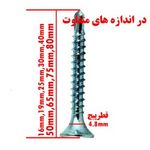 پیچ سر تخت مته دار سایز 4.8