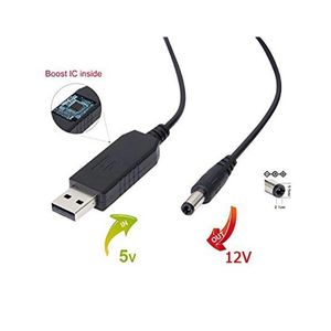 کابل USB مبدل افزاینده ولتاژ 5 به 12 ولت USB Converter 5 to 12V