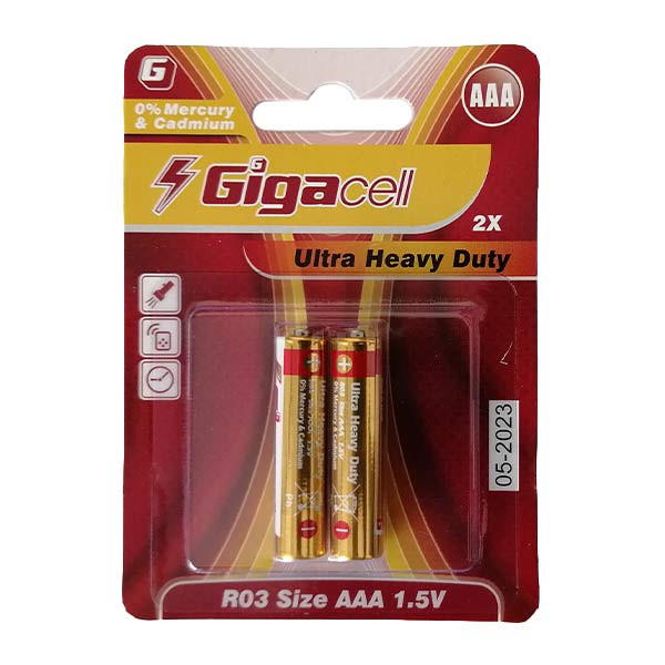 باتری نیم قلم برند گیگاسل Gigacell 2X AAA