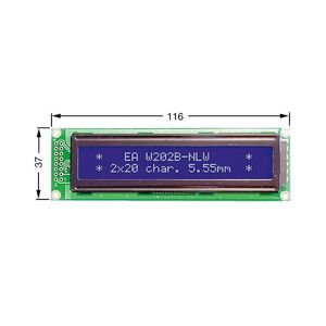 ماژول LCD نمایشگر ال سی دی 2X20 کاراکتری آبی و سبز LCD 2x20 character