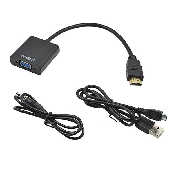 کابل تبدیل HDMI به VGA با کابل صدا و آداپتور USB مناسب Raspberry pi