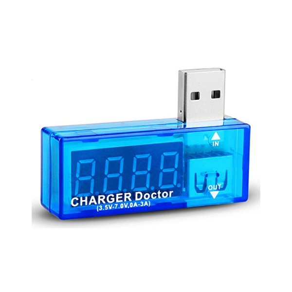 ماژول ولت متر USB آمپر متر با سگمنت شارژر 3.5 - 7 ولت جریان 0 تا 3