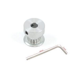 پولی تایم 25 دنده 2GT با قطر 5mm و آچار تنظیم شافت Pulley