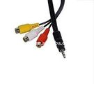 تبدیل فیش 3.5 میلی متری صاف 3 خط به مادگی RCA