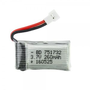 باتری 260mAh لیتیوم پلیمر پروازی Li-Po 3.7V ابعاد 30x17x8mm