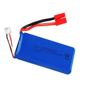 باتری 2500mAh لیتیوم پلیمر پروازی Li-Po 7.4V ابعاد 80x35x9mm