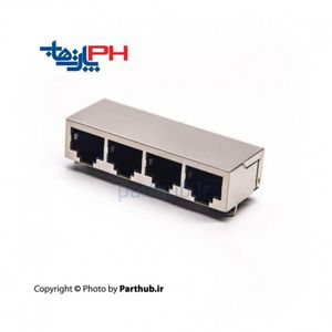 Rj45 8p 1x4 Metal Shield