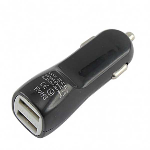 شارژر فندکی با دو خروجی USB و قدرت جریان دهی 1A / 2A