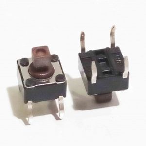 تک سوییچ کوچک 4 پایه کله خور،  ( بسته 5 عددی)، Tactile Switch 6x6x7.3 -4Pin