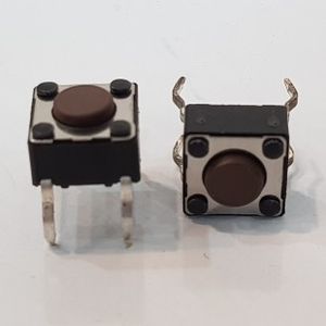 تک سوییچ کوچک 4 پایه، اهرم 1 میلی متری ( بسته 5 عددی)، Tactile Switch 6x6x4.5-4Pin