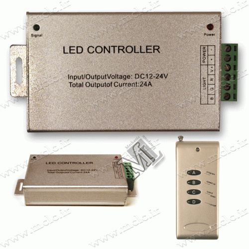 ریموت کنترل و درایور LED RGB - رادیویی - درایور 24 آمپر