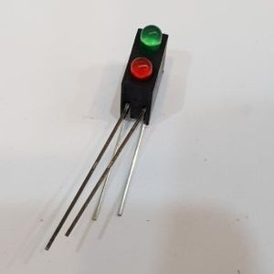 LED قابدار دوتایی (سبز، قرمز) , Right Angle 2 x 3mm GR LED