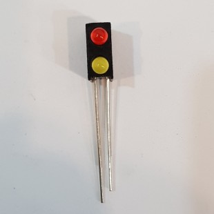 LED قابدار دوتایی (قرمز، زرد) , Right Angle 2 x 3mm RY LED