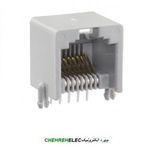 سوکت شبکه رایت پلاستيکی RJ45 طوسی 8P8C