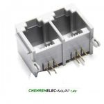 سوکت تلفنی روبردی خط دوبل RJ11