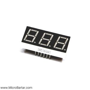 Seven Segment 3Digit 38x20 Red Cathode