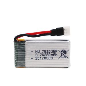 باتری 380mAh لیتیوم پلیمر پروازی Li-Po 3.7V ابعاد 35x20x7mm