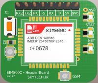 SIM800C+Mini Header  ماژول sim800c