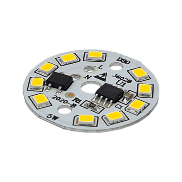 DOB LED گرد آفتابی 220V 5W با درایور (220 ولت 5 وات)