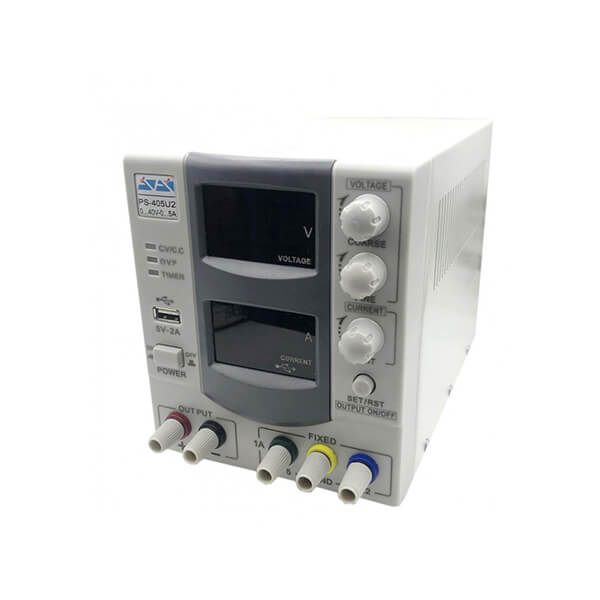 منبع تغذیه دیجیتال 0 تا 40 ولت 5 آمپر برند آداک ADAK مدل PS-405U2F