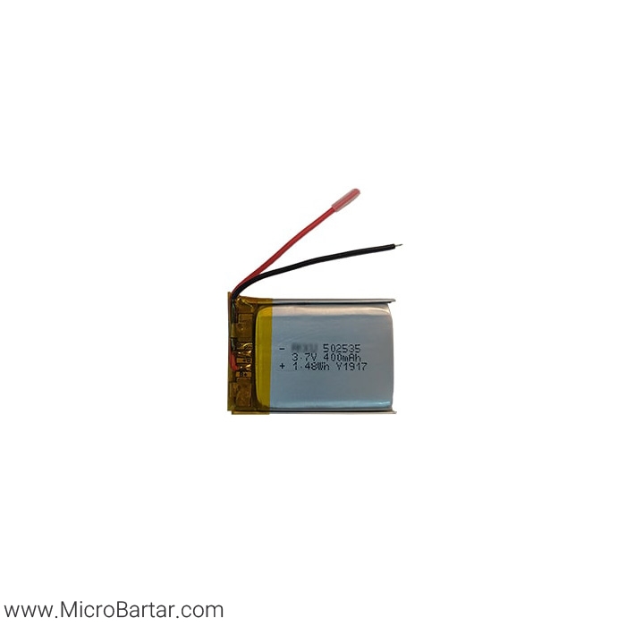 باتری لیتیوم پلیمر 3.7V-400mAh