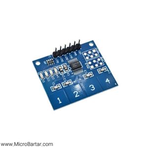 ماژول تاچ پد 1x4 کاراکتری Arduino Touch Pad Matrix تراشه TTP224