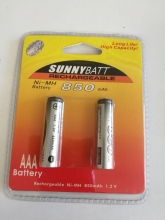 باتری نیم قلمی سایز AAA قابل شارژ  - SUNNY BATT
