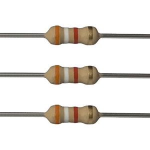 مقاوت 3/9 کیلو اهم- یک چهارم وات- بسته 10 عددی