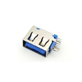 كانكتور USB-A مادگی ایستاده رایت کوتاه 10mm رنگ آبی
