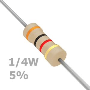 مقاومت 6.2 مگا اهم 1/4 وات 5 درصد