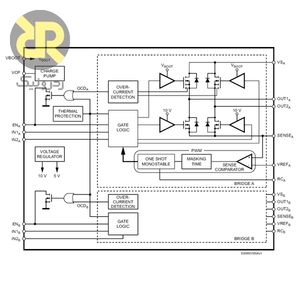 آی سی درایور موتور دو کاناله L6207PD