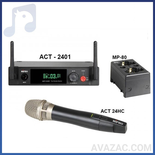 میکروفون بیسیم دستی دیجیتال مایپرو مدل MIPRO – ACT2401